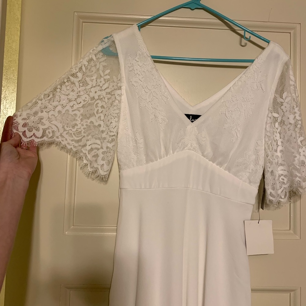 White flowy dress